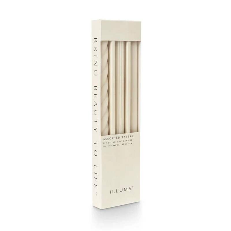 Driftwood Taper Candles 3 pack