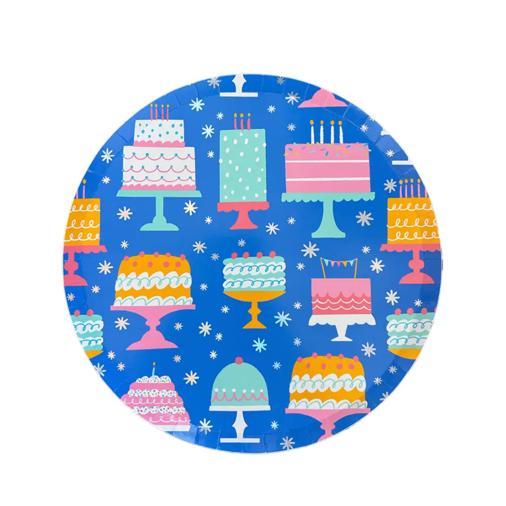 It's A Birthday Large Cake Print Plates