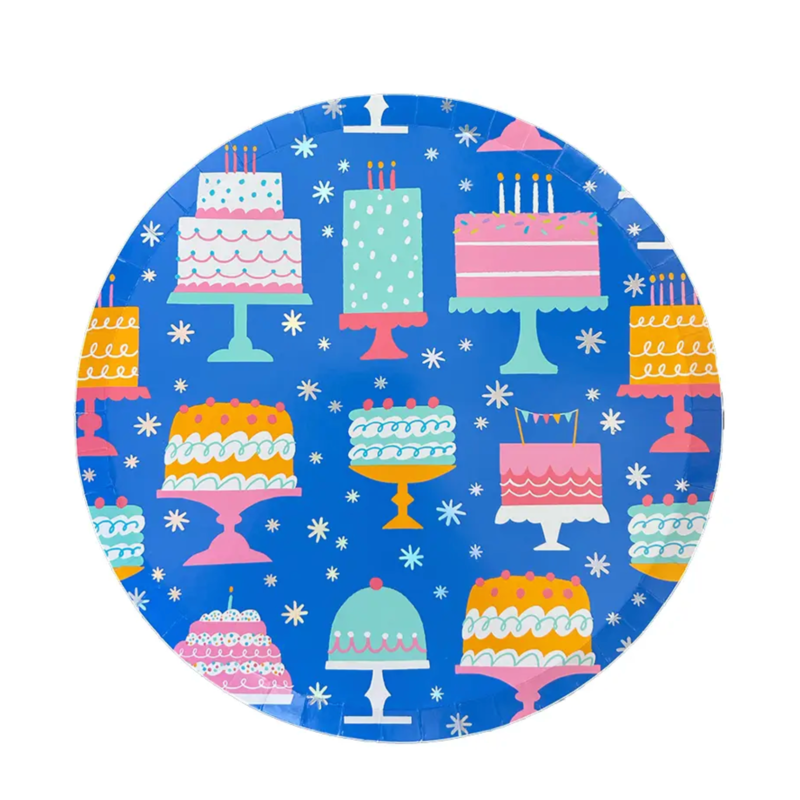 It's A Birthday Large Cake Print Plates