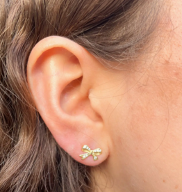 Pave Bow Earring