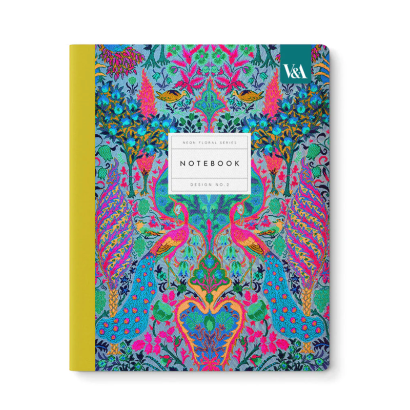 Large Floral Peacock Premium Exercise Book