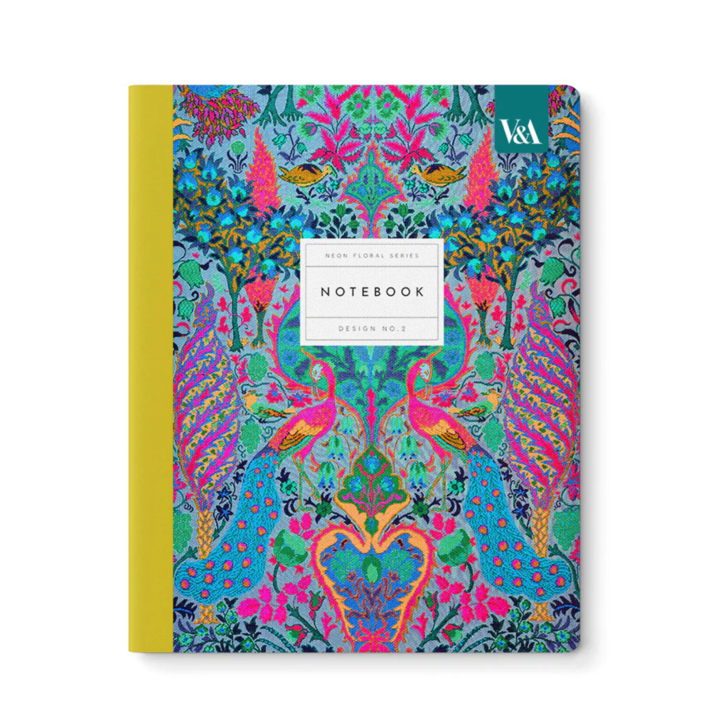 Large Floral Peacock Premium Exercise Book
