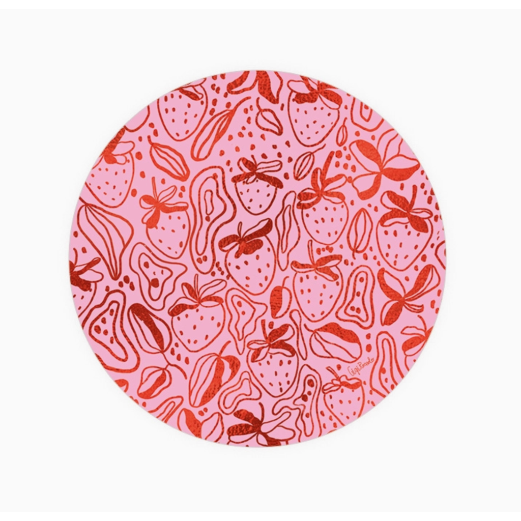 Pink Strawberries Coaster