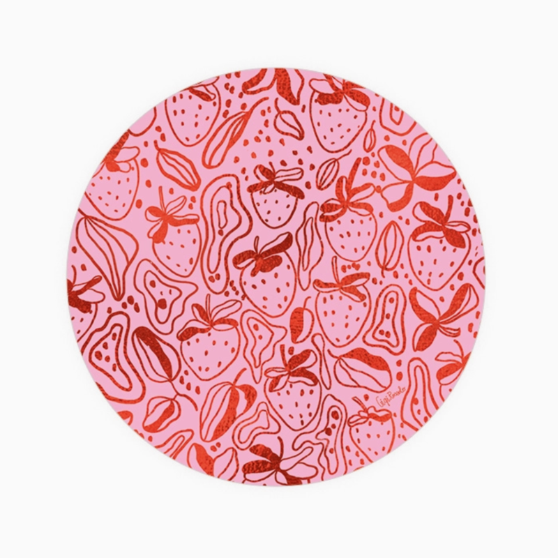 Pink Strawberries Coaster