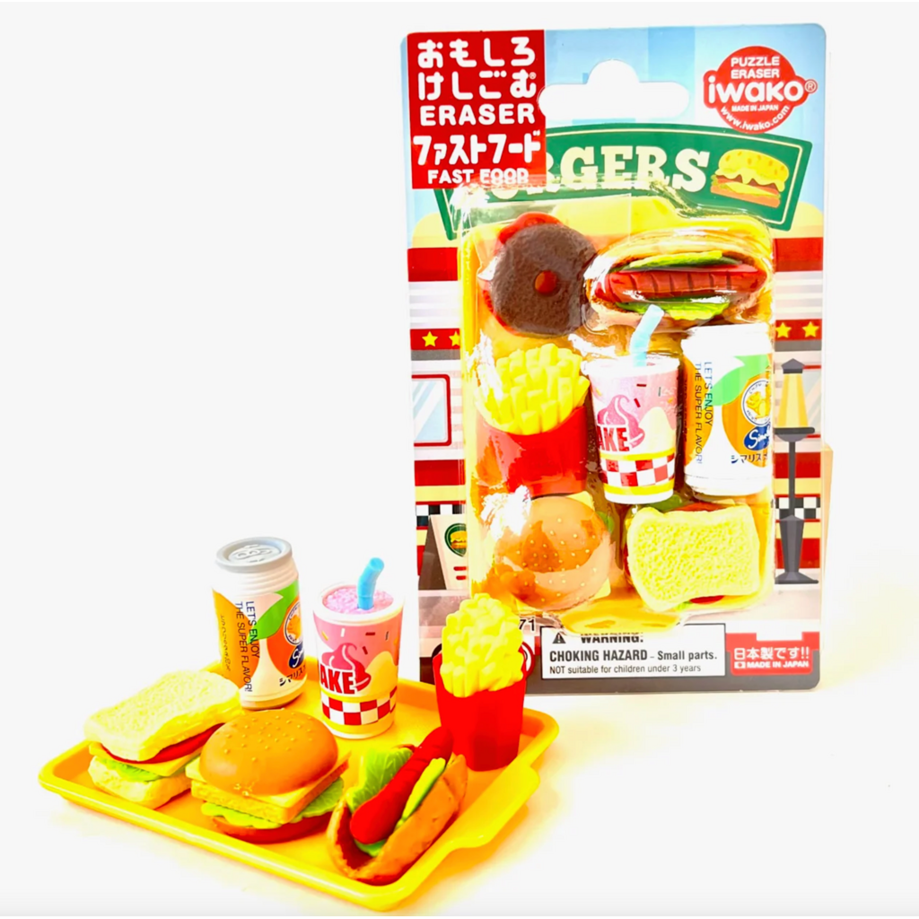 Iwako Fast Food Eraser Set