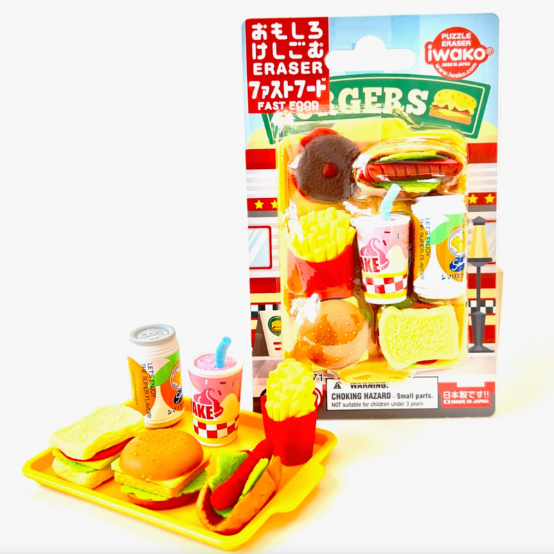 Iwako Fast Food Eraser Set