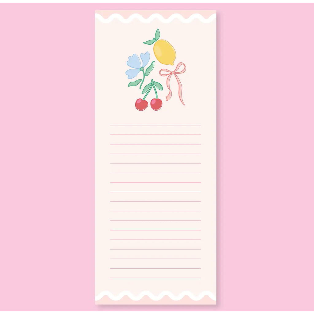 Wavy Fruit Cocktail List Notepad