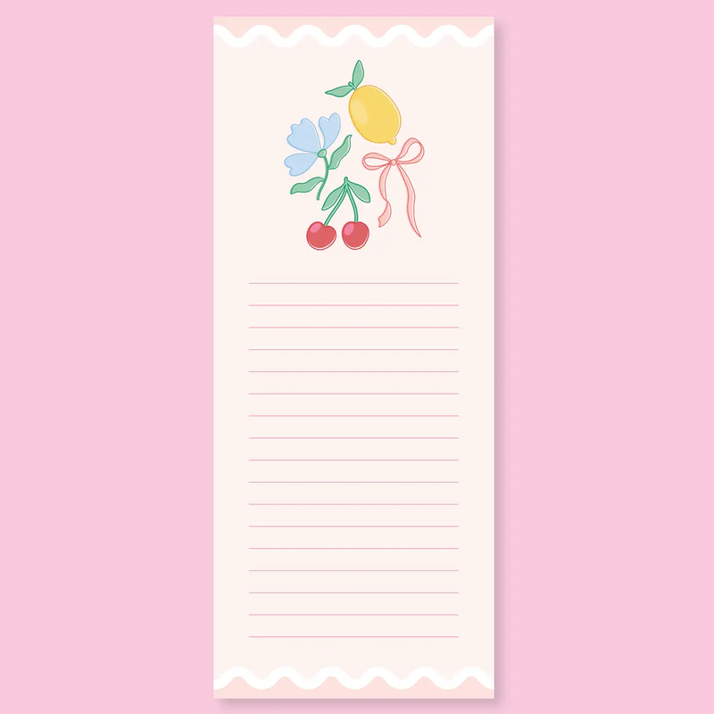 Wavy Fruit Cocktail List Notepad