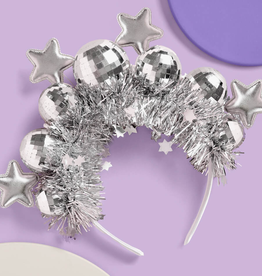 Disco Stars Headband Silver Fringe Headband