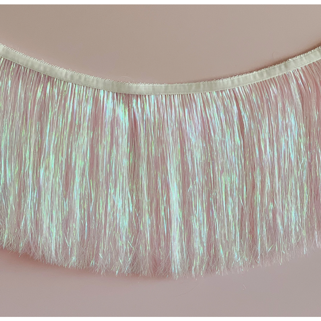 White Tinsel Fringe Garland