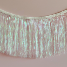 White Tinsel Fringe Garland