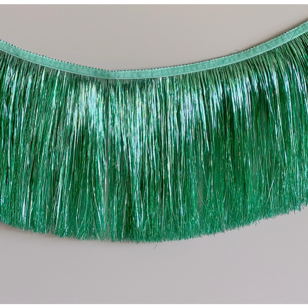 Mermaid Green Tinsel Fringe Garland