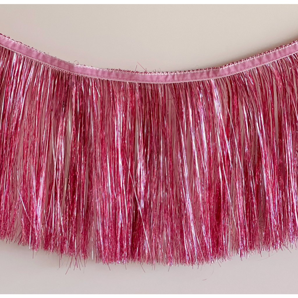 Pink Tinsel Fringe Garland