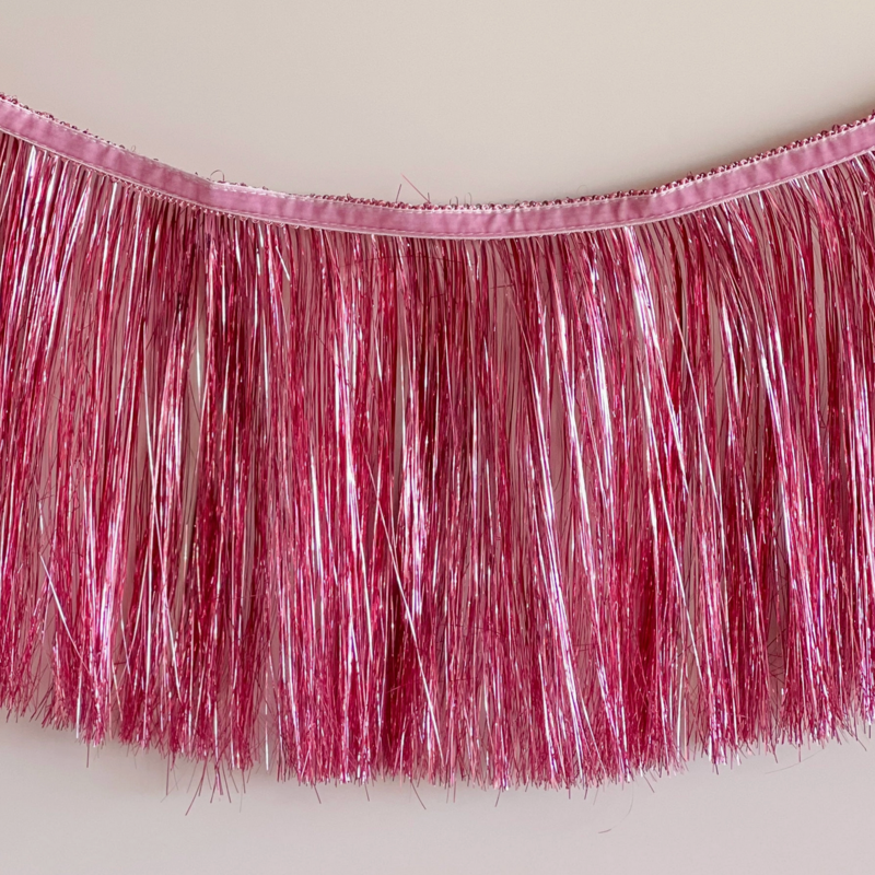 Pink Tinsel Fringe Garland
