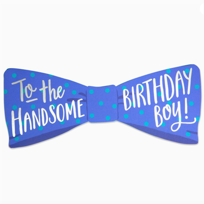 Bow Tie Die Cut Birthday Card