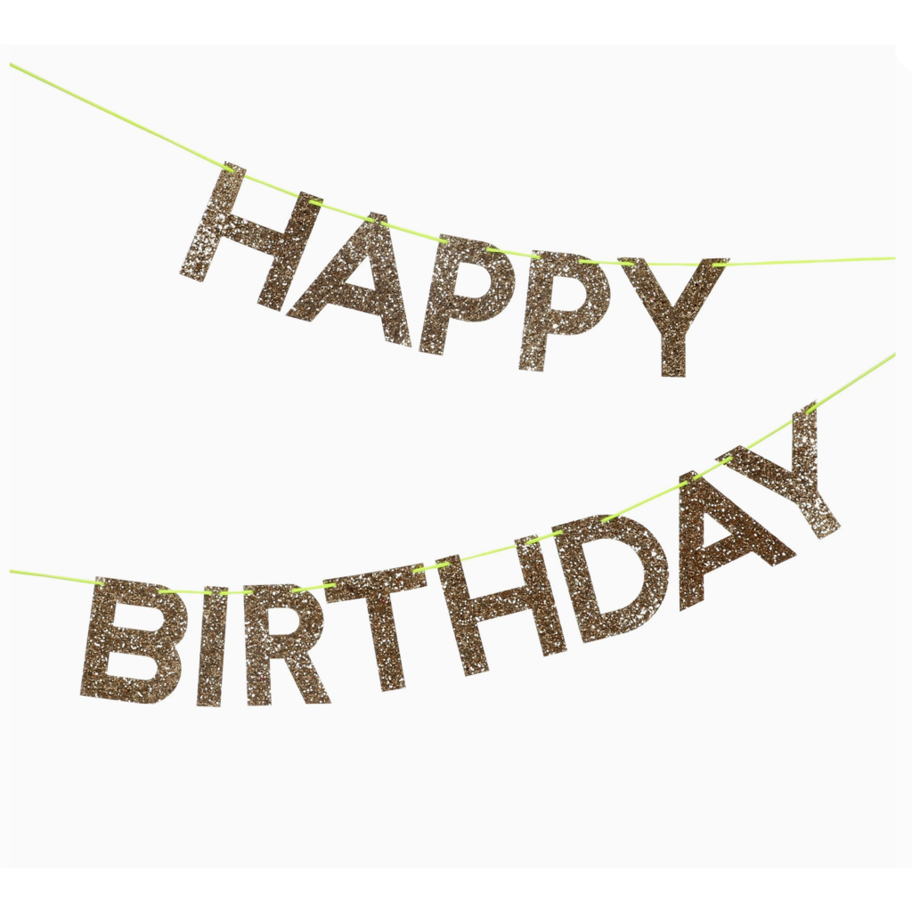 Gold Happy Birthday Garland