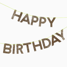 Gold Happy Birthday Garland