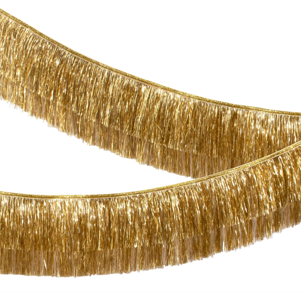 Gold Tinsel Fringe Garland