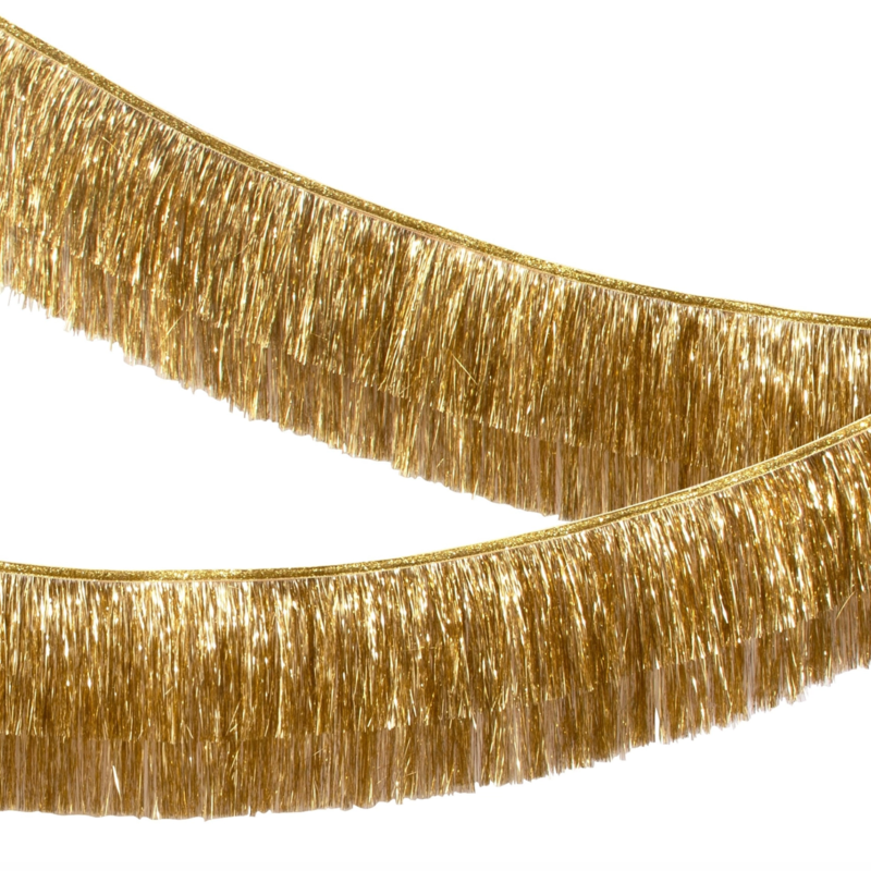 Gold Tinsel Fringe Garland