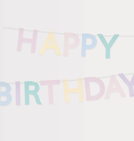 Scallop Pastel Happy Birthday Garland