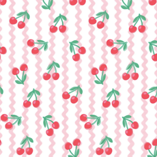 Pink Cherry Ric Rac Wrapping - Roll of 3 Sheets