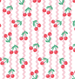 Pink Cherry Ric Rac Wrapping - Roll of 3 Sheets