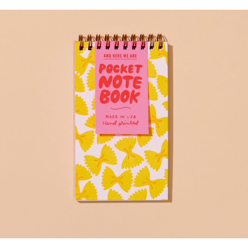 Farfalle Bowtie Letterpress Pocket Notebook