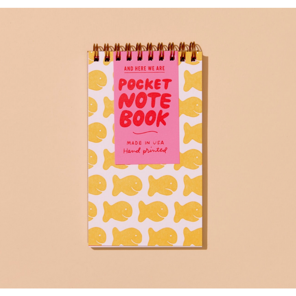 Goldfish Crackers Letterpress Pocket Notebook
