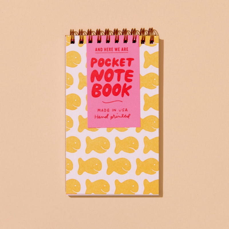 Goldfish Crackers Letterpress Pocket Notebook