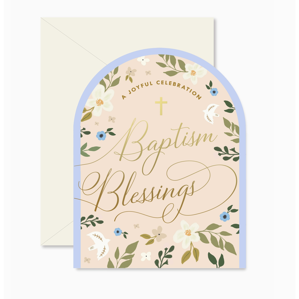 Baptism Blessings Arch Card