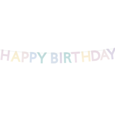 Scallop Pastel Happy Birthday Garland