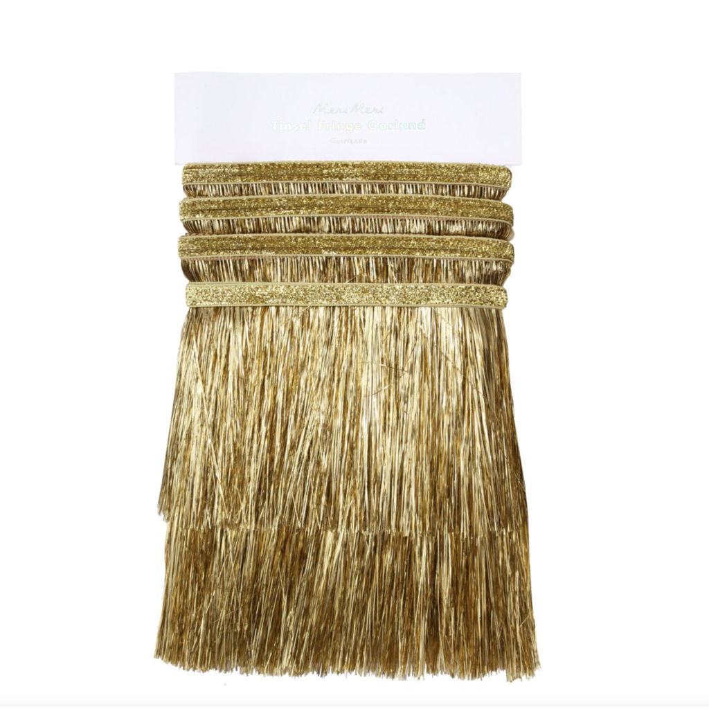 Gold Tinsel Fringe Garland