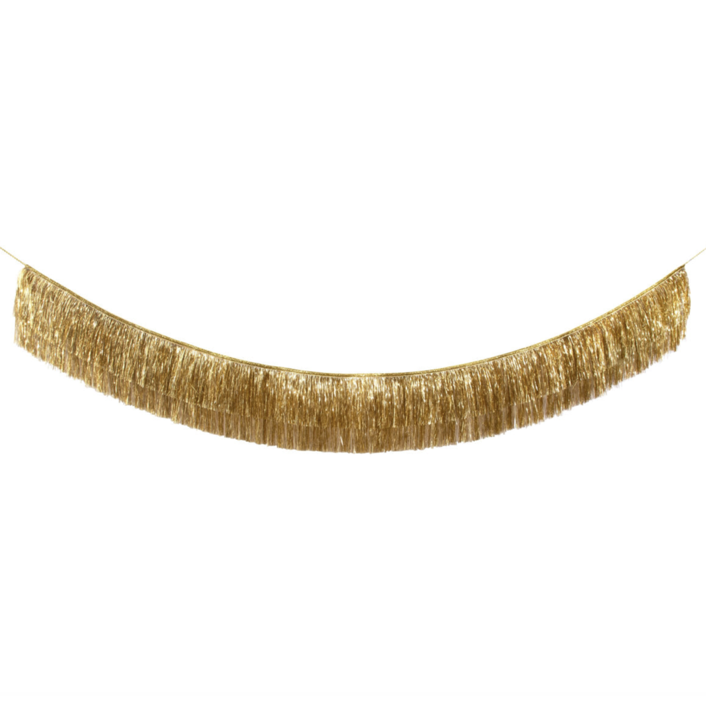 Gold Tinsel Fringe Garland