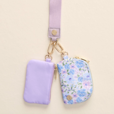 Garden Blue Dynamic Duo Pouch Wristlet