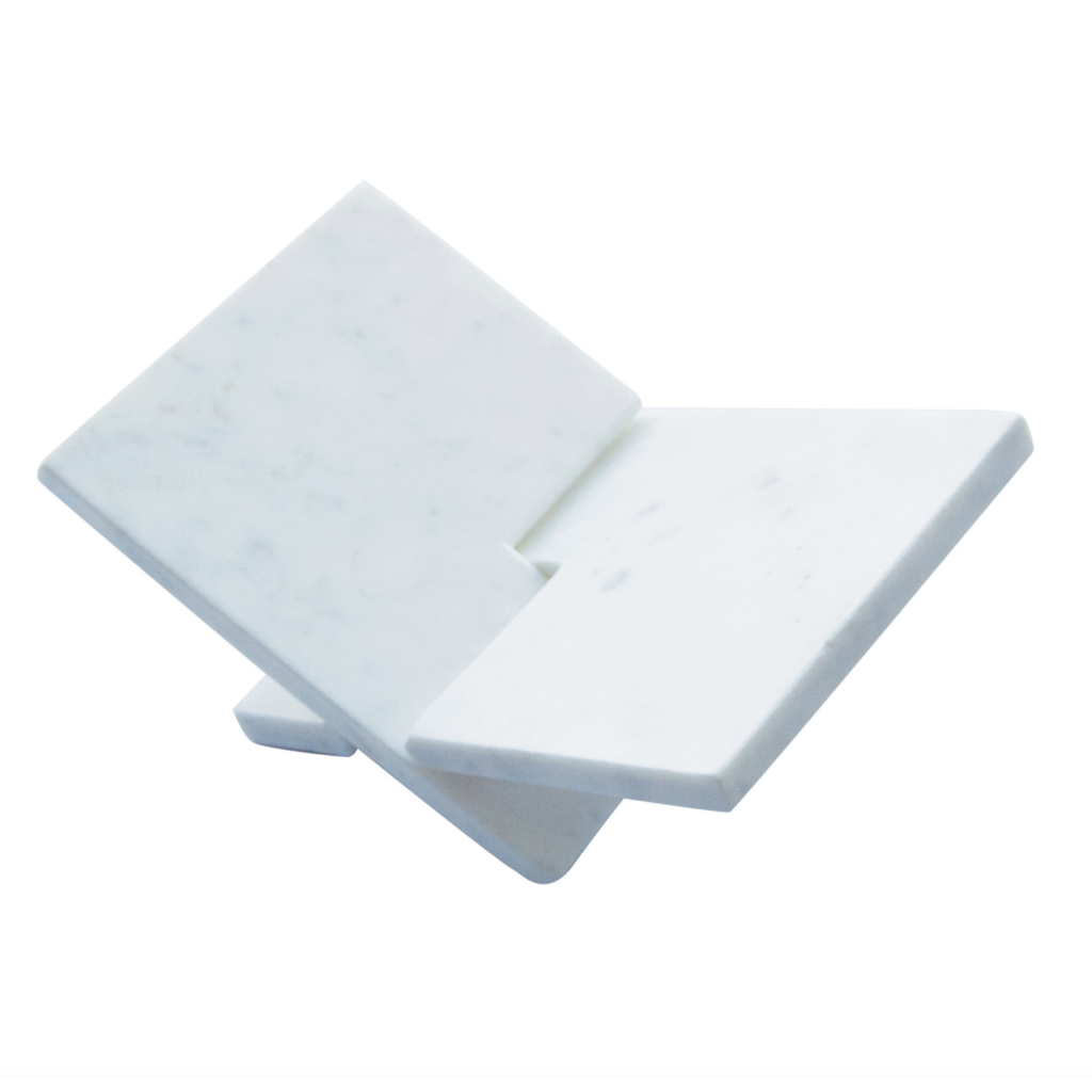 Marble Book  Holder White