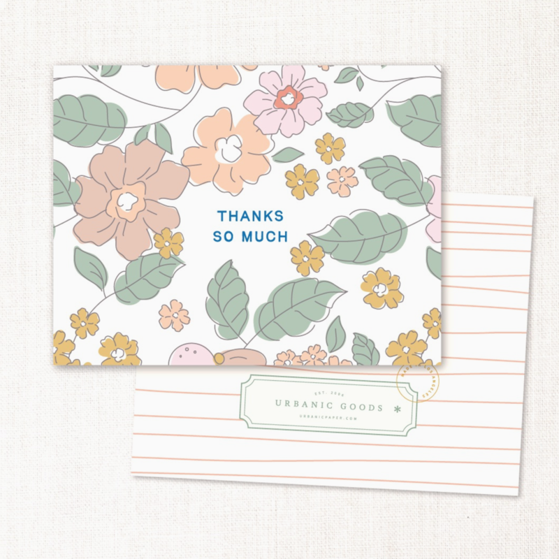 Thanks Umbrella Floral Card