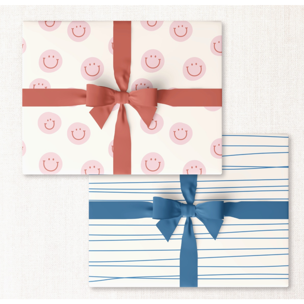 Happy Faces + Ocean Wavy Lines Double-Sided
