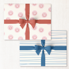 Happy Faces + Ocean Wavy Lines Double-Sided