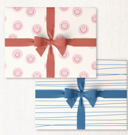 Happy Faces + Ocean Wavy Lines Double-Sided