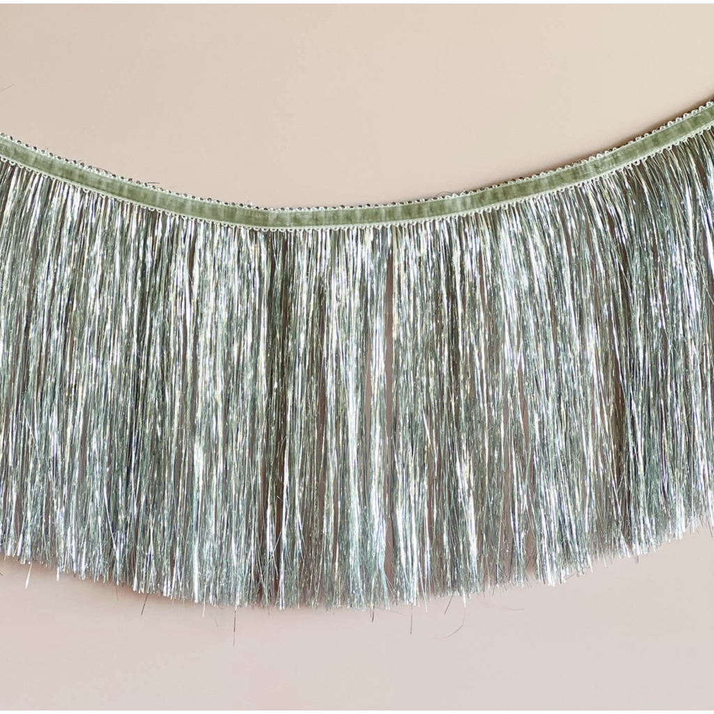 Silver Tinsel Fringe Garland