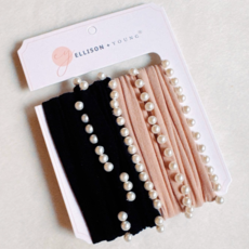 Pearl Embellished Hair Tie Set of 4