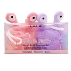 Cute & Fluffy Mesh Bath Sponge Set