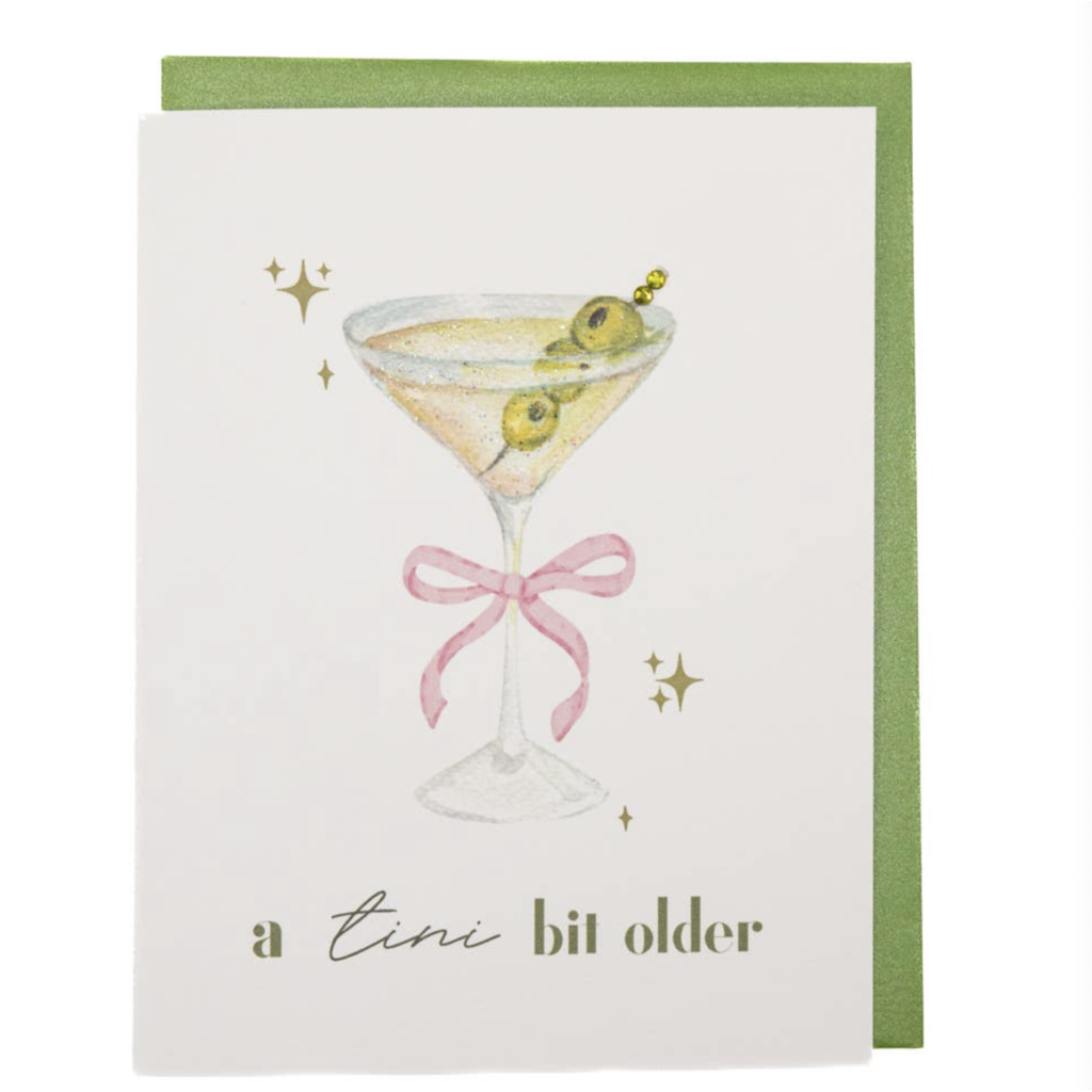 Tini Bit Older Olive Martini Card