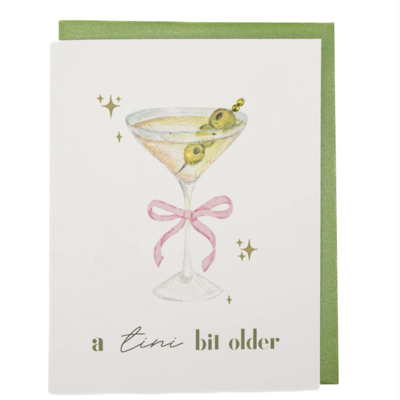 Tini Bit Older Olive Martini Card