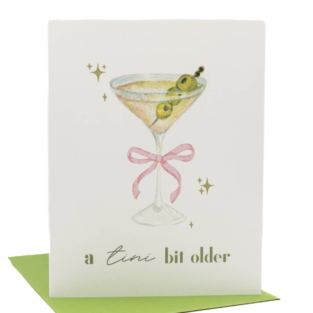 Tini Bit Older Olive Martini Card