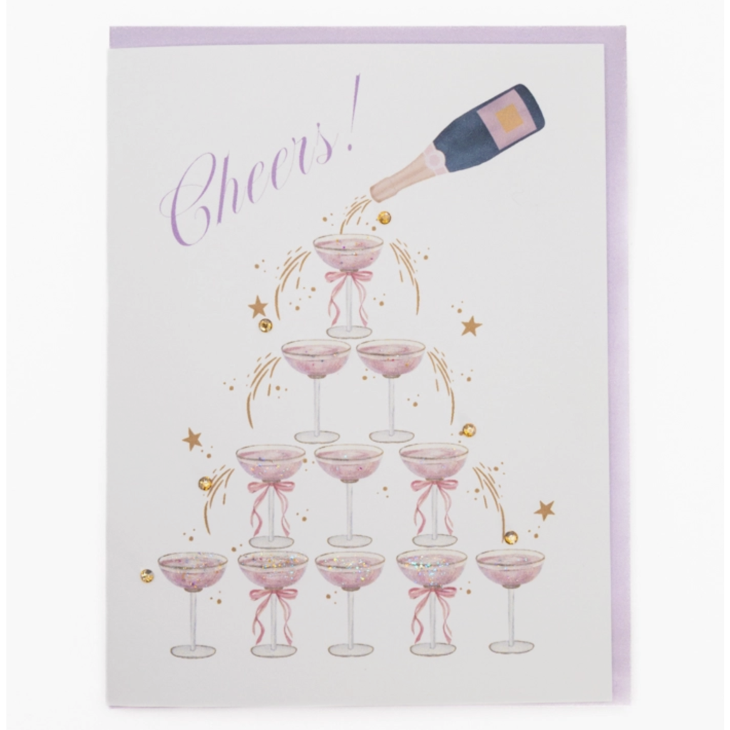 'Champagne Cheers' Congratulations Greeting Card