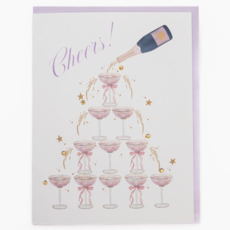 'Champagne Cheers' Congratulations Greeting Card