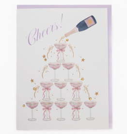 'Champagne Cheers' Congratulations Greeting Card