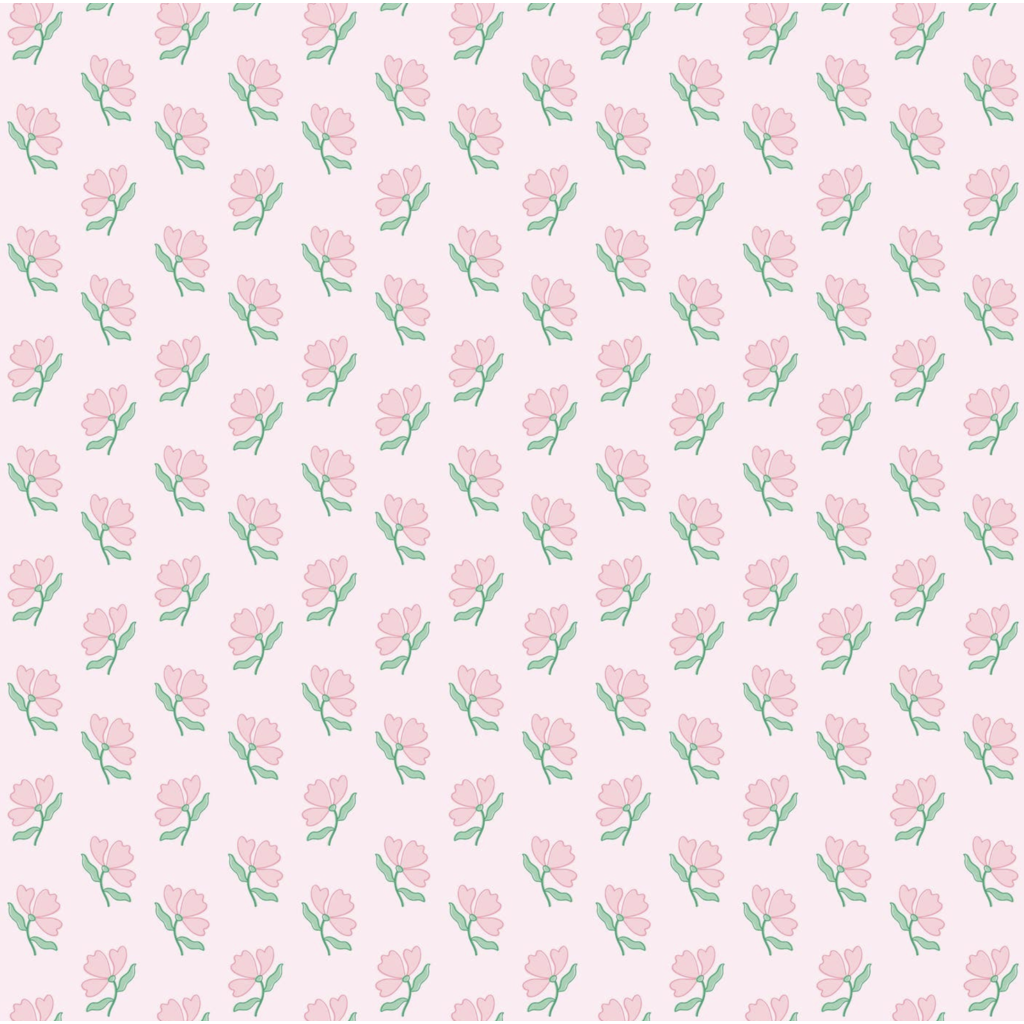 Bloom & Blush Pink Flower Wrapping Paper - Single Sheet