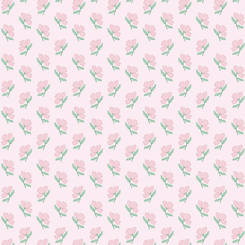 Bloom & Blush Pink Flower Wrapping Paper - Single Sheet